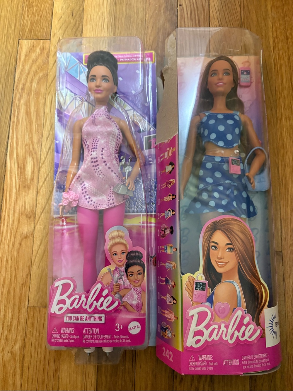 Barbie Dolls — Pink & Blue Outfit Duo